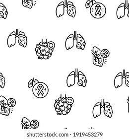 Vector de enfermedad respiratoria Patrón de infiltración delgada Ilustración de línea delgada