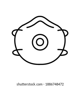 Respiratory Face Mask protection line icon
