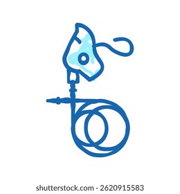 respiratory facial mask for anesthesia doodle icon sketch vector. respiratory facial mask for anesthesia sign. isolated symbol illustration