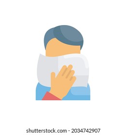 Respiratory hygiene vector flat icon style illustration. EPS 10 file