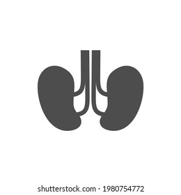 respiratory icon on a white background