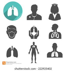 Respiratory Icon Vector With Shadow