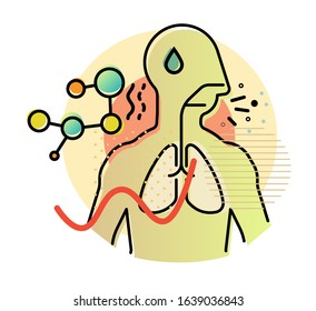 Respiratory Illness Virus Symptoms Illustration Eps Stock Vector ...