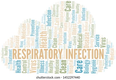 Respiratory Infection word cloud vector made with text only