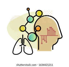 Respiratory Infections. Medical Research. Illustration as EPS 10 File.