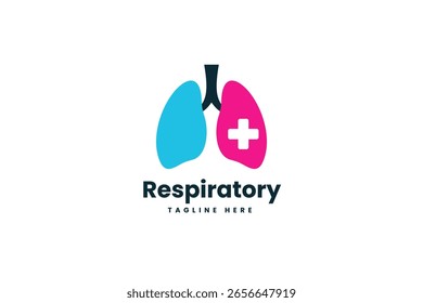 Vetor de modelo de design de logotipo respiratório