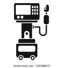 Respiratory machine icon simple vector. Medical patient. Care device