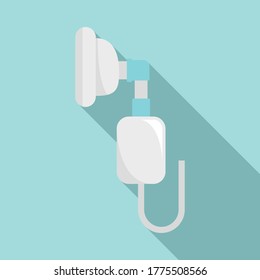 Respiratory mask anesthesia icon. Flat illustration of respiratory mask anesthesia vector icon for web design