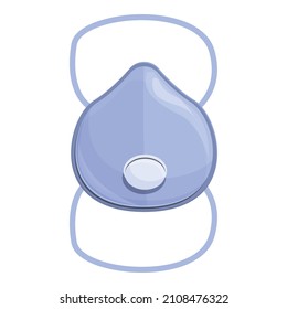 Vector de dibujos animados de icono de máscara respiratoria. Seguridad médica. Equipo de hospital