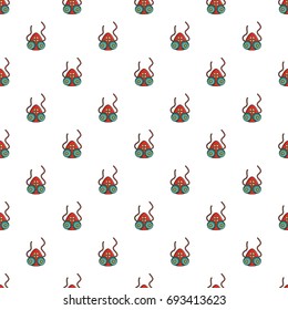 Respiratory mask pattern in cartoon style. Seamless pattern vector illustration