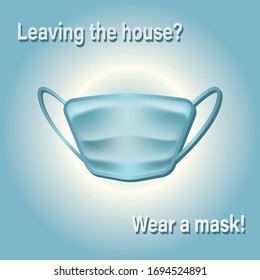 Respiratory mask. Protection. Wear a mask. Health care. Stop coronavirus (Covid-19, 2019-ncov). Vector Illustration Design. World pandemic.