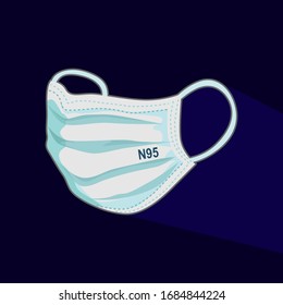 respiratory medical mask. Hospitals or pollution protect masks to protect against corona and hantavirus viruses.