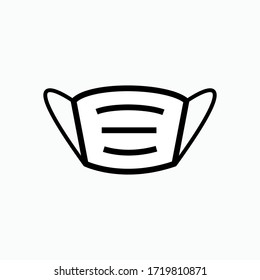 Respiratory Protection Mask Icon. Surgical Mask Symbol - Vector.