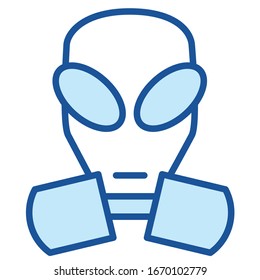 Respiratory protection, oxygen mask, face mask, Vector Icon Illustration
