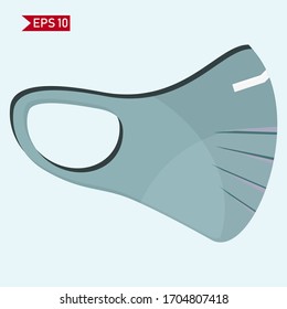 diseño de máscara protectora respiratoria. diseño de máscara facial. máscara protectora contra el polvo, virus y covid-19.