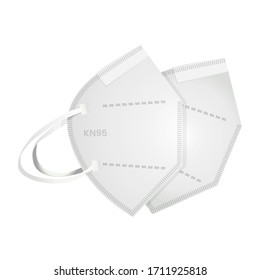 Respiratory Protective Mask - KN95 - Icon as EPS 10 File