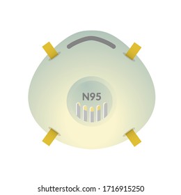 Respiratory Protective Mask - N95 - Icon as EPS 10 File