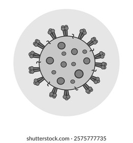 The Respiratory Syncytial Virus (RSV) icon is a virus type of respiratory infection causes in upper and lower tracts.