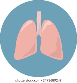 Atmungssystem, menschliche Lungen Symbol