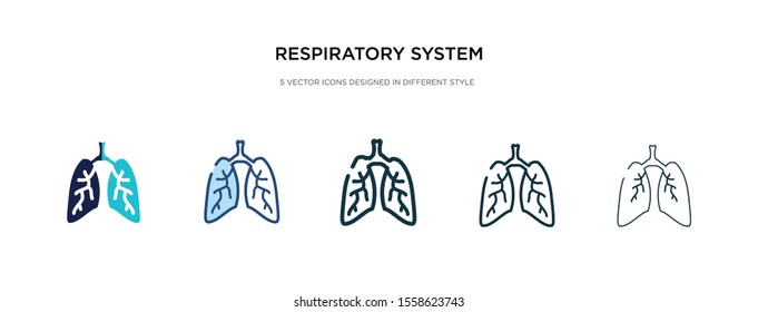 Respiratory System Icon Different Style Vector Stock Vector (Royalty ...