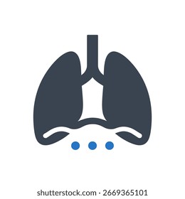 Ícone Do Sistema Respiratório Isolado Sobre Fundo Branco