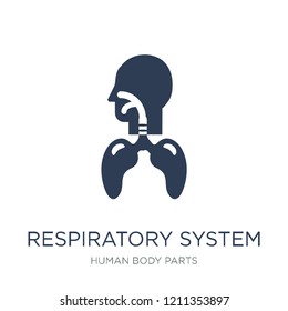 Respiratory System icon. Trendy flat vector Respiratory System icon on white background from Human Body Parts collection, vector illustration can be use for web and mobile, eps10