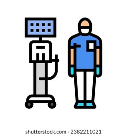 respiratory therapist ventilator color icon vector. respiratory therapist ventilator sign. isolated symbol illustration