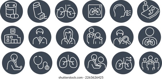 Respiratory Therapy icons vector design