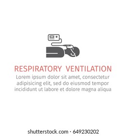 Respiratory ventilation icon. Vector illustration
