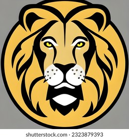 El Vector De León Resplandeciente: Fuerza y valor en un logotipo