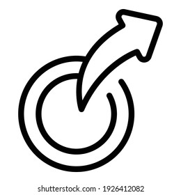 Icono de botón Responder. Icono de vector del botón de respuesta de contorno para diseño web aislado en fondo blanco