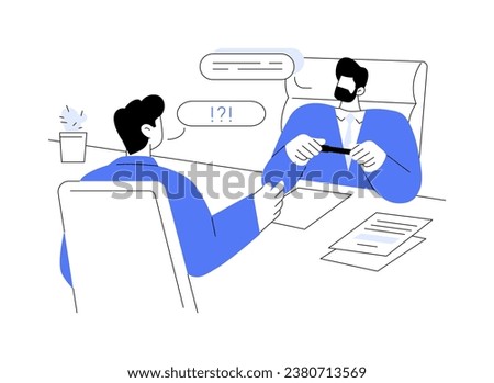 Respond to citizen complaints abstract concept vector illustration. Local government representative talking with citizen, politician occupation, city council, embassy sector abstract metaphor.