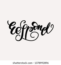 Respond - wedding lettering design. Vector illustration.