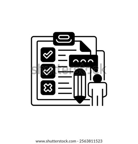 Respondent Glyph Icon. linear style sign for mobile concept and web design. Outline vector icon.