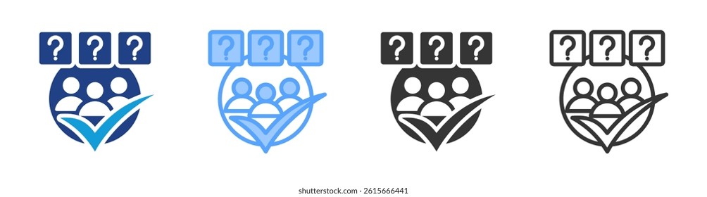 Respondents icon set multiple style collection