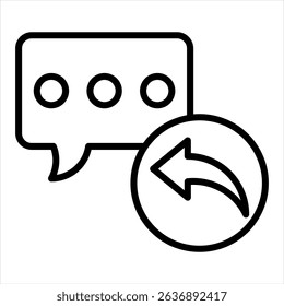 Responding icon Reaction in communication and chat 