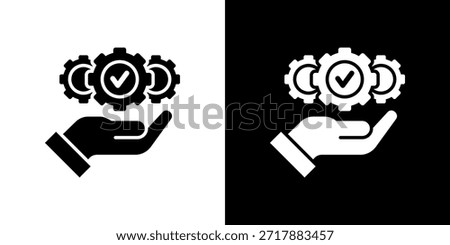 Responsability icon black and white filled.