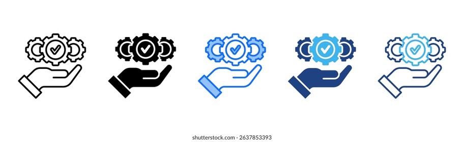 Responsability Icon Set With Multiple Style For Design