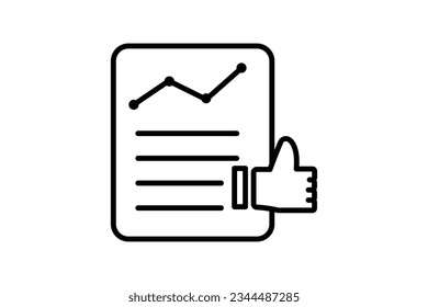 Response Audit Icon. Icon related to survey. line icon style. Simple vector design editable