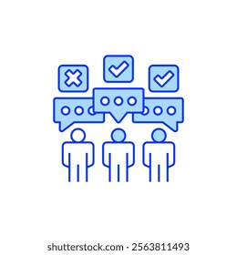 Response Bubble Filled Line Icon. linear style sign for mobile concept and web design. Outline vector icon.