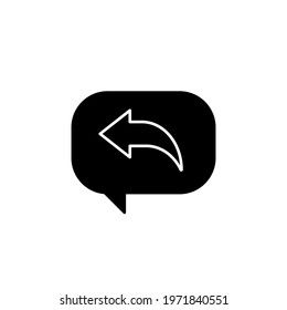 response icon vector illustration. icon glyph style design. isolated on white background