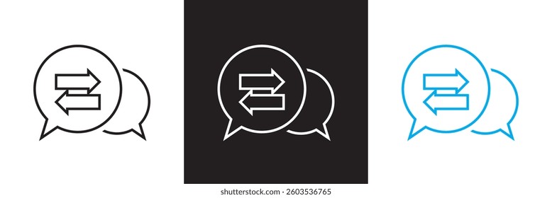Response icon. Vector illustration. isolated on white and black background. EPS 10