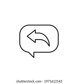 response icon vector illustration. line style design. isolated on white background