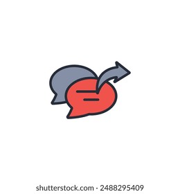 response icon. vector.Editable stroke.linear style sign for use web design,logo.Symbol illustration.