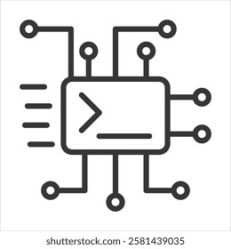Response To Prompts Icon Vector Illustration Outline