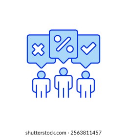 Response Rate Filled Line Icon. linear style sign for mobile concept and web design. Outline vector icon.