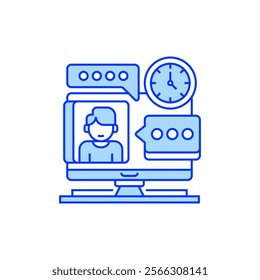 Response Rate Filled Line Icon. linear style sign for mobile concept and web design. Outline vector icon.