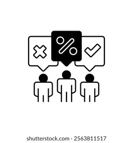 Response Rate Glyph Icon. linear style sign for mobile concept and web design. Outline vector icon.