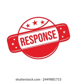 response Rubber stamp design. VECTOR ILLUSTRATION.