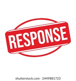 response Rubber stamp design. VECTOR ILLUSTRATION.